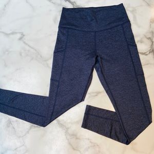 aerie Dark Blue Leggings Women’s Size L Deep Side pockets